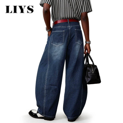Baggy Wide Leg Jeans for Men – LIYS American Retro Denim