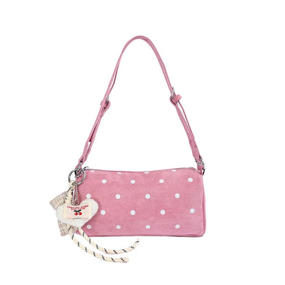 Polka Dot Shoulder Bag for Women – Retro Cute Underarm Purse