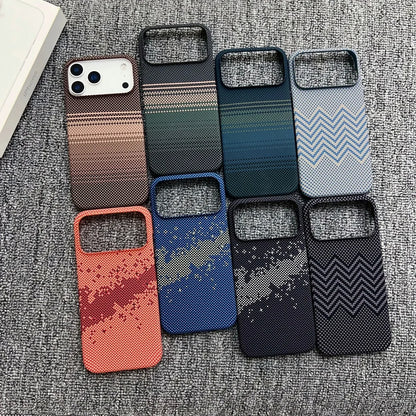 MagSafe Frameless iPhone Case – Woven Pattern Design, iPhone 12–17
