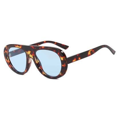 Y2K Retro Pilot Sunglasses – Leopard Frame Unisex Eyewear