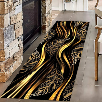 Abstract Geometric Runner Rug – Non-Slip Hallway & Living Room Carpet