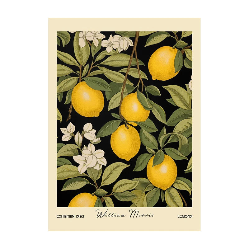 Kitchen Food Canvas Wall Art Poster – Coffee Tea Fruit Prints