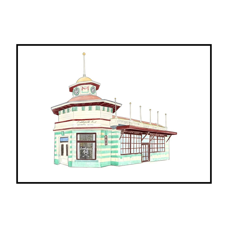Glasgow Bookshops Wall Art Poster – Watercolor Illustrated Print