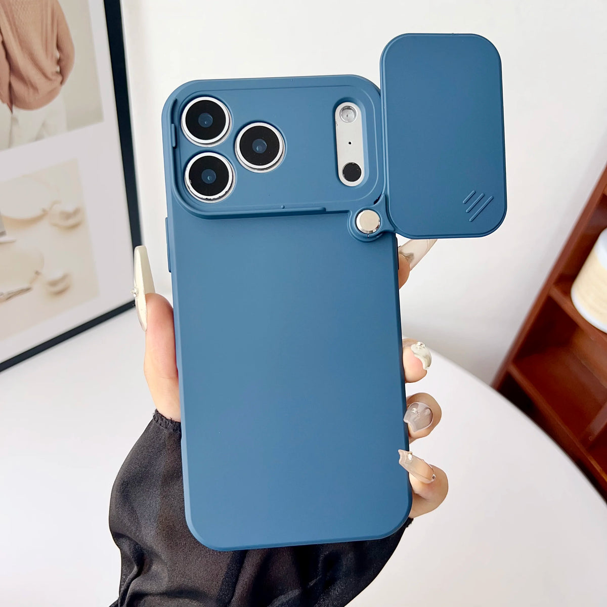 Slide Camera Lens Protection Silicone iPhone 17 Case – Pro Max & Air
