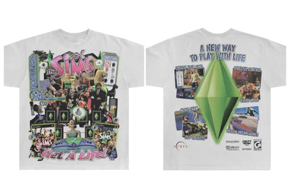 The Sims Graphic Oversized T-Shirt – Vintage Gaming Tee