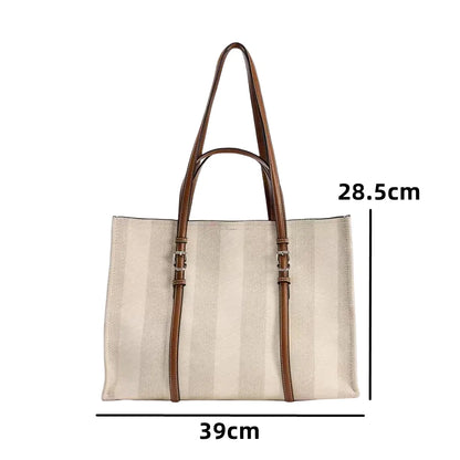 Luxury PU Leather Tote Bag – Women's Shoulder & Crossbody Handbag