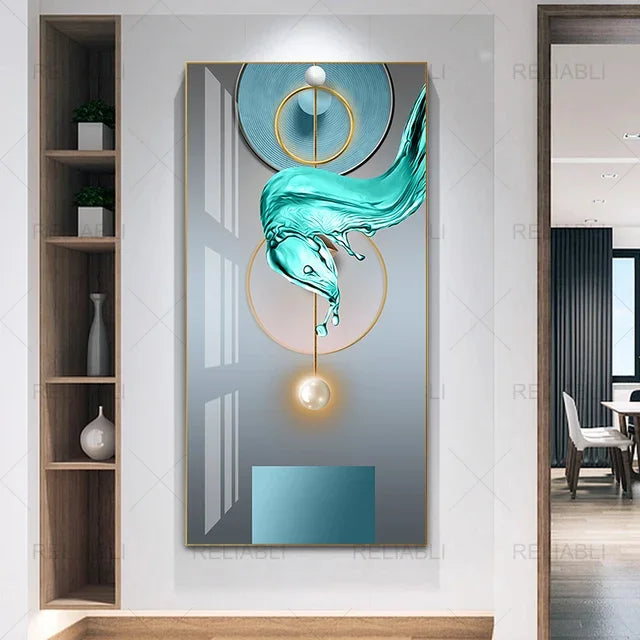 Abstract Geometric Wall Art Canvas Poster – Modern Nordic Decor