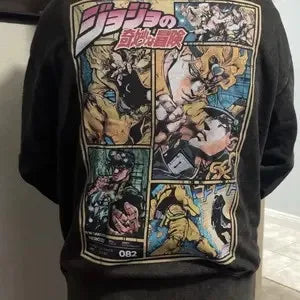 JoJo's Bizarre Adventure Zip-Up Hoodie Anime Graphic Streetwear Unisex