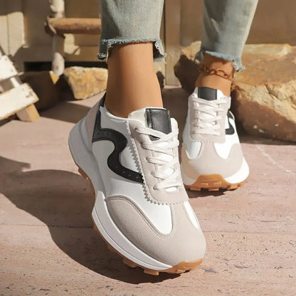Women's Color Block Dad Sneakers – Thick Sole Chunky Platform Shoes