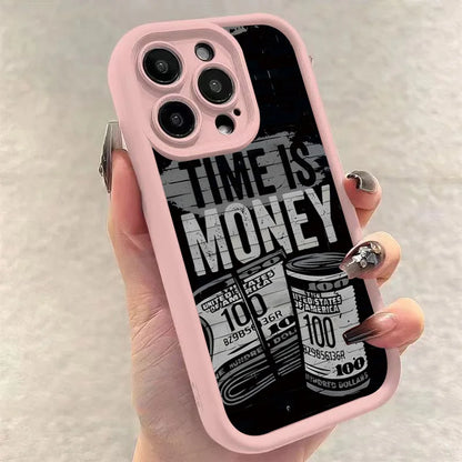 Time Is Money iPhone Case – Soft Silicone Printed Cover