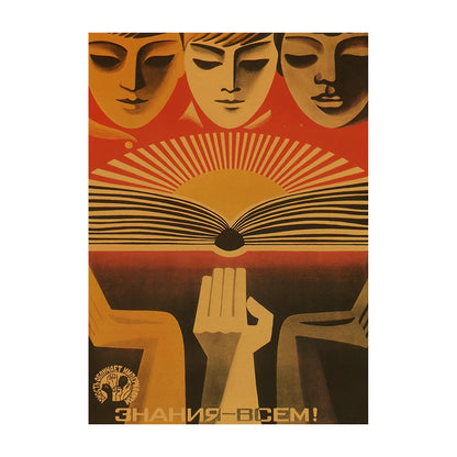 Soviet USSR Vintage Poster Wall Art Print – Retro CCCP Canvas Decor