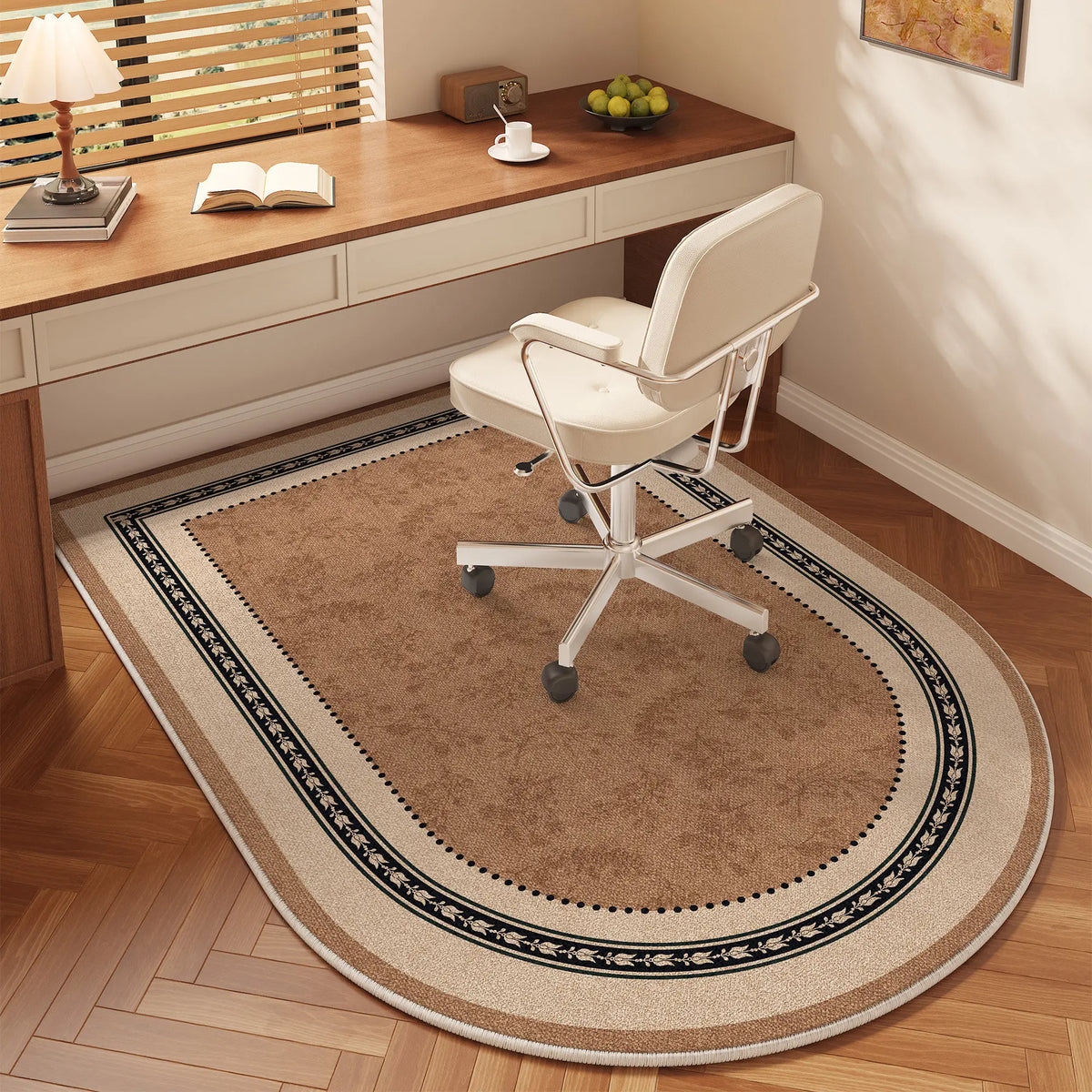 Oval Office Chair Mat – Anti-Slip Floor Protector for Home & Desk