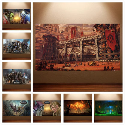World of Warcraft Canvas Poster – Retro Game Wall Art Decor
