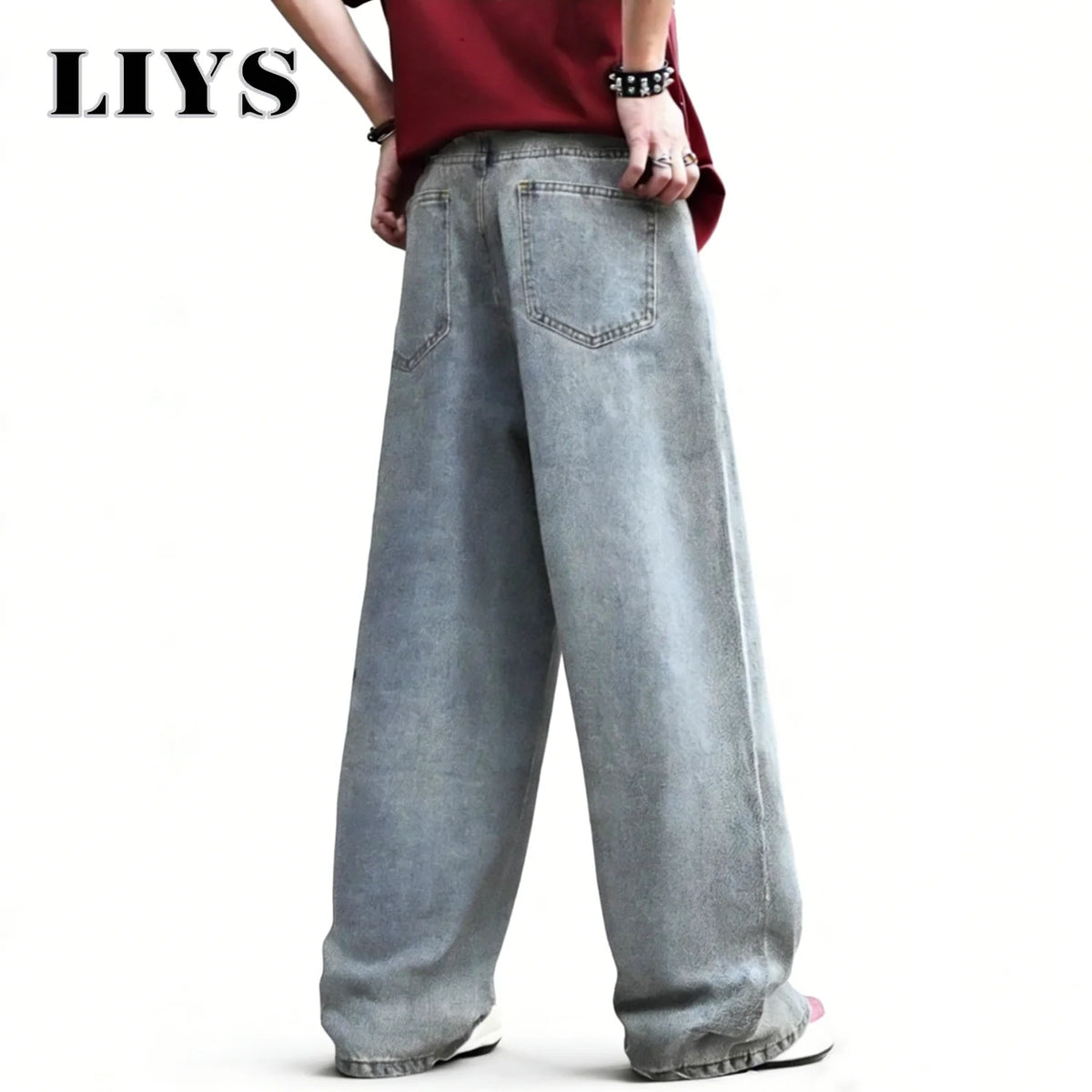 Baggy Wide Leg Ripped Jeans – Men's Oversized Streetwear Denim