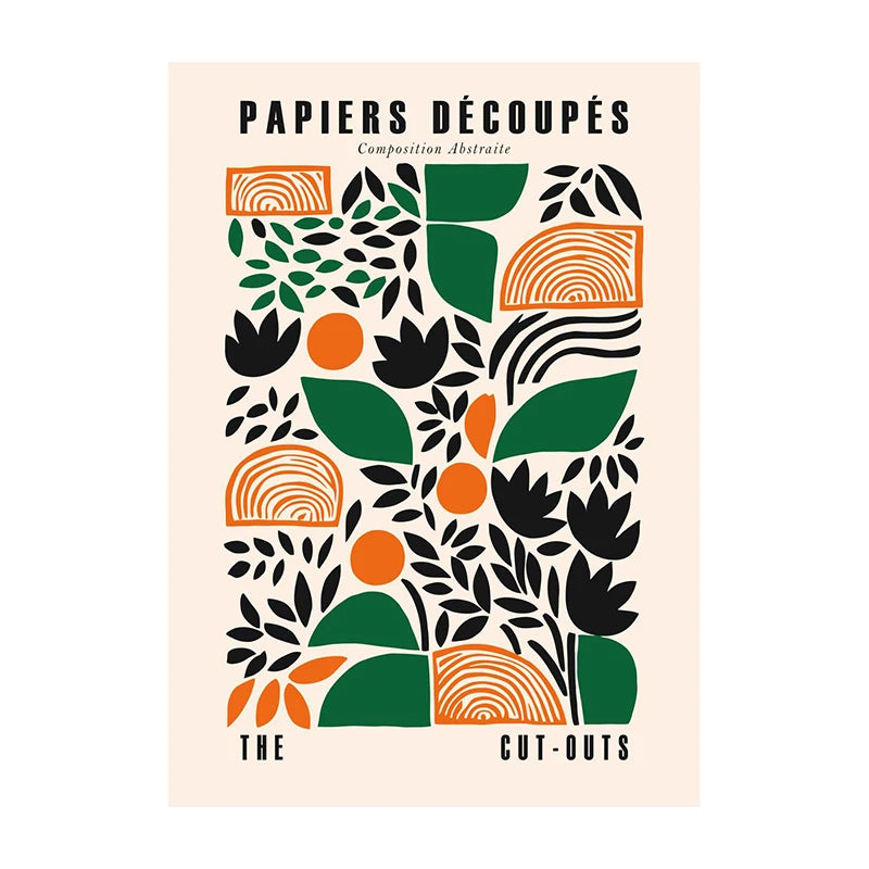 Mid-Century Modern Wall Art Poster – Retro Abstract Geometric Print