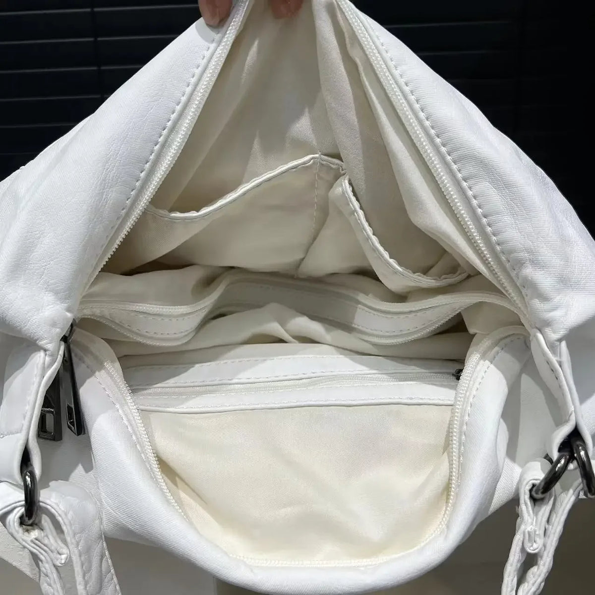 Women's Fashion Multi-Pocket Motorcycle Shoulder Bag