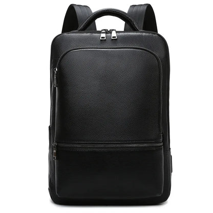 Genuine Leather Men's Laptop Backpack – 15.6 Inch Business Bag