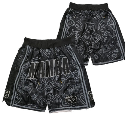 Mamba Basketball Shorts – Floral Embroidery with Pockets
