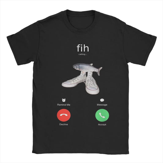 Fish Calling Meme Graphic Tee – Women's Crew Neck Short Sleeve