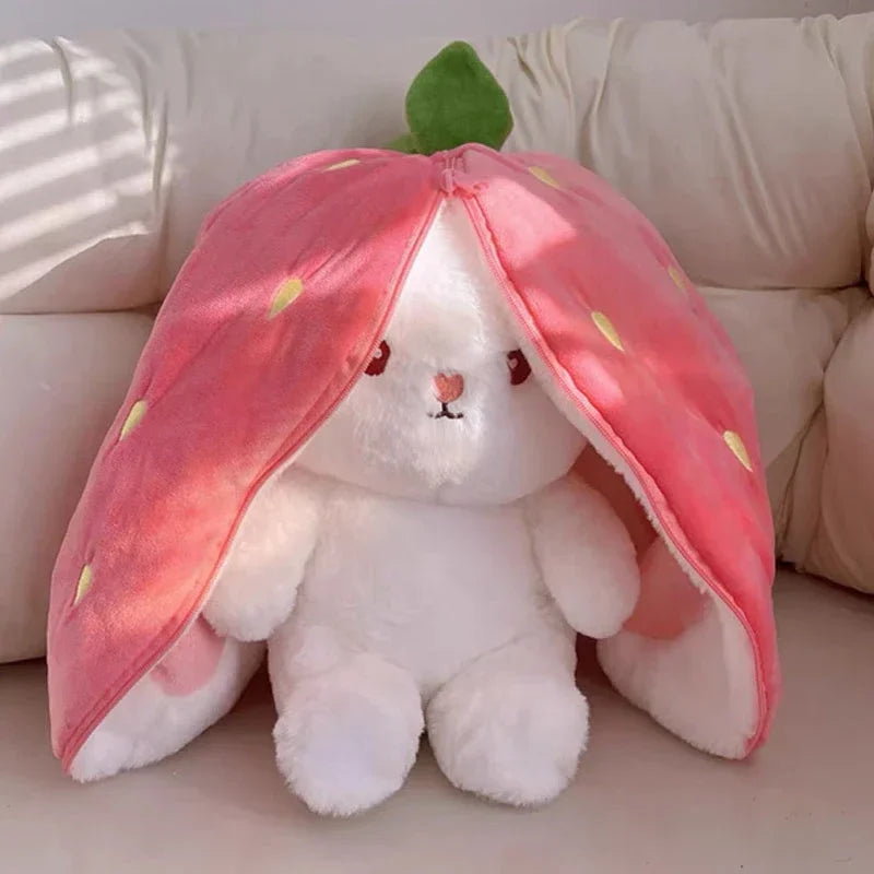 Strawberry Carrot Bunny Plush Toy 25cm