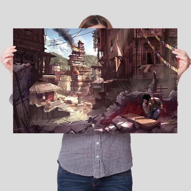 Uncharted Video Game Canvas Poster – Wall Art Print for Home Decor