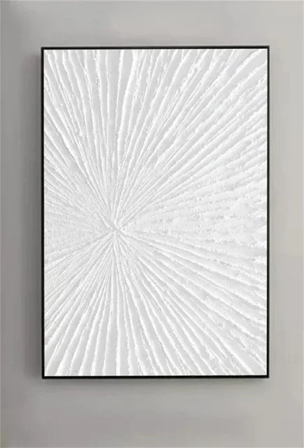 White Abstract Textured Canvas Poster – Minimalist Wabi-Sabi Wall Art