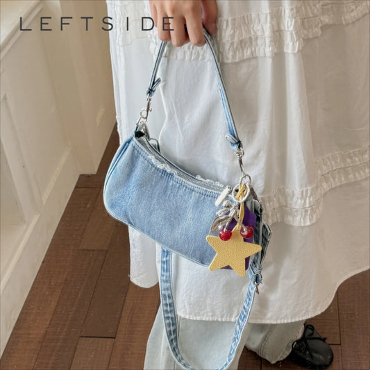 Retro Denim Shoulder Bag – Y2K Hobo Crossbody Handbag