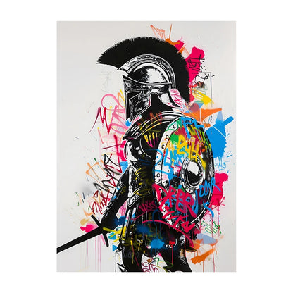 Graffiti Lion Art Poster – Colorful Abstract Canvas Wall Print
