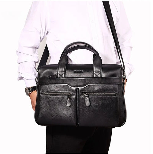Genuine Leather Laptop Briefcase for Men – 16 Inch