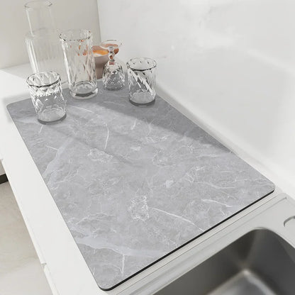 Kitchen Drain Mat – Water-Absorbent Quick-Dry Dish Drying Mat