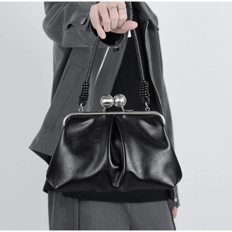 Luxury Design Clip Bag Fashion Largecapacity Frame Handbag