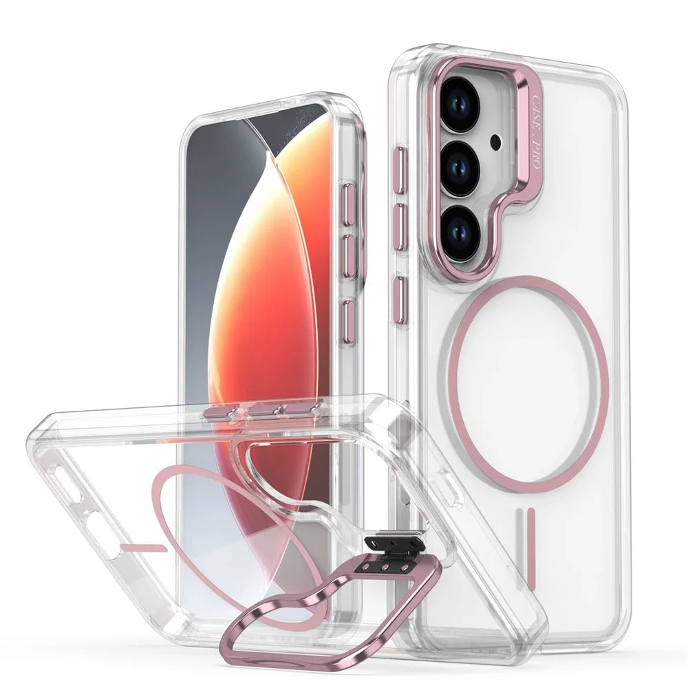MagSafe Clear Kickstand Case for Samsung Galaxy – S25 / S24 / S23 / A-Series