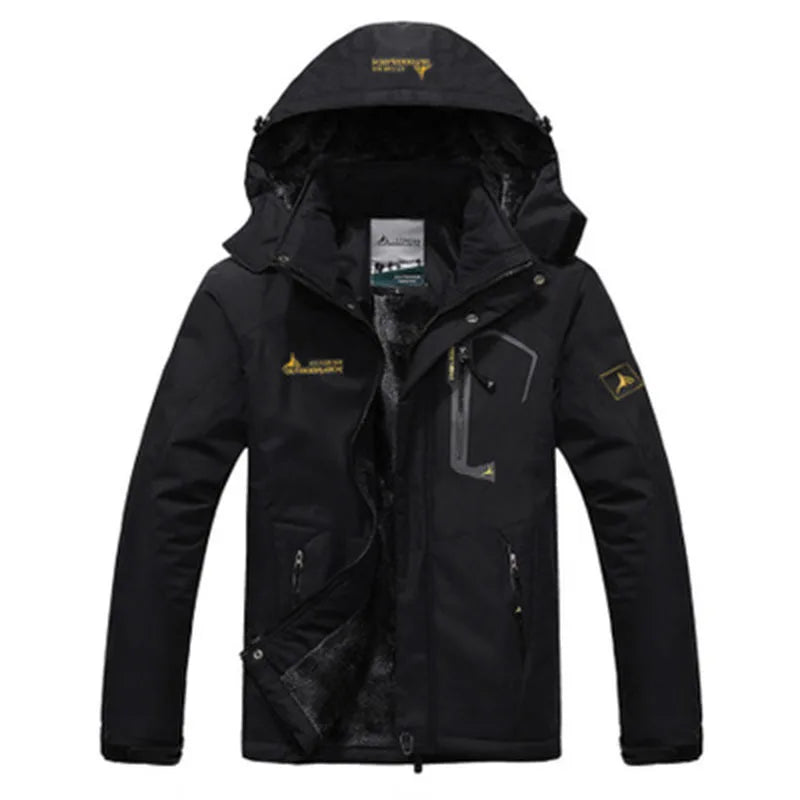 Men's Winter Parka Jacket – Windproof Fleece-Lined Hooded Anorak