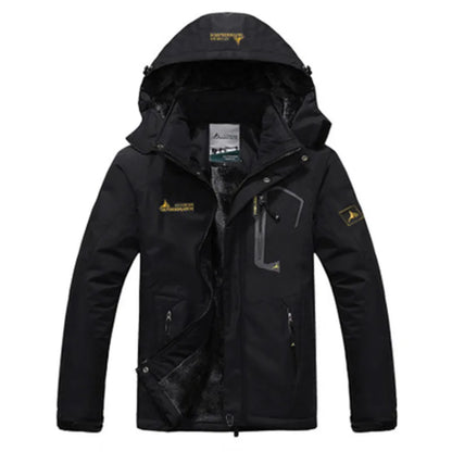 Men's Winter Parka Jacket – Windproof Fleece-Lined Hooded Anorak