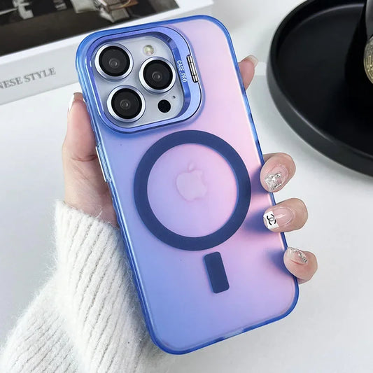 Color-Change MagSafe iPhone Case with Lens Glass Protector