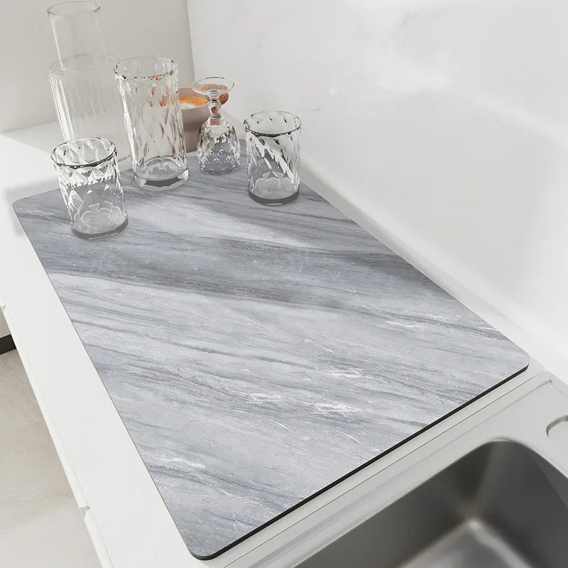 Kitchen Drain Mat – Water-Absorbent Quick-Dry Dish Drying Mat