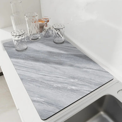 Kitchen Drain Mat – Water-Absorbent Quick-Dry Dish Drying Mat
