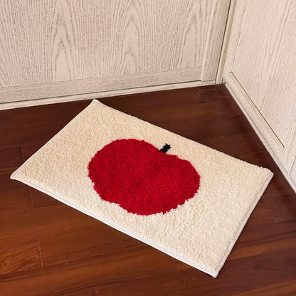 Apple Bath Mat – Soft Plush Non-Slip Bathroom Rug