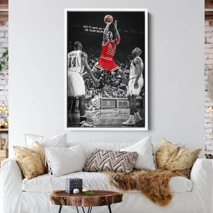 Kobe Bryant Black & White Action Poster – Basketball Wall Art