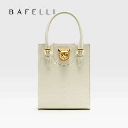 Mini Tote Crossbody Handbag – Cat Gold Hardware Saffiano Leather