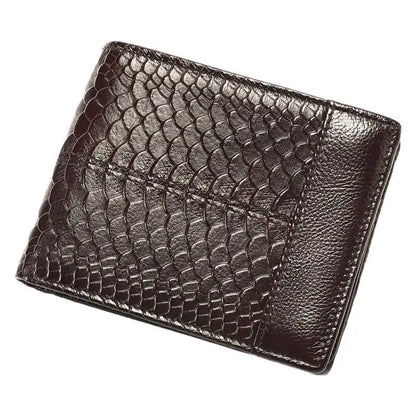 Crocodile Pattern Leather Organizer Wallet for Men