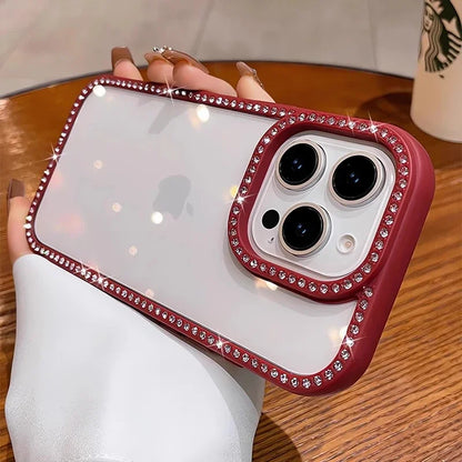 Rhinestone Diamond Clear Case for iPhone 16 15 14 13 Pro Max | Luxury Bling Shockproof Cover