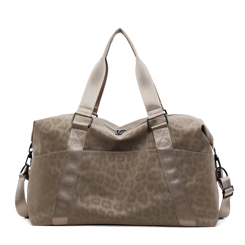 Leopard Print Duffle Bag – Large Capacity Travel Weekender
