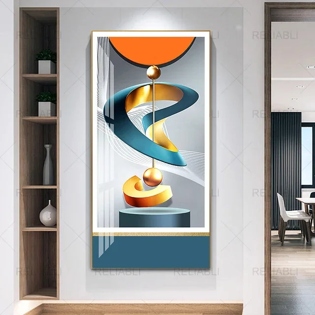 Abstract Geometric Wall Art Canvas Poster – Modern Nordic Decor
