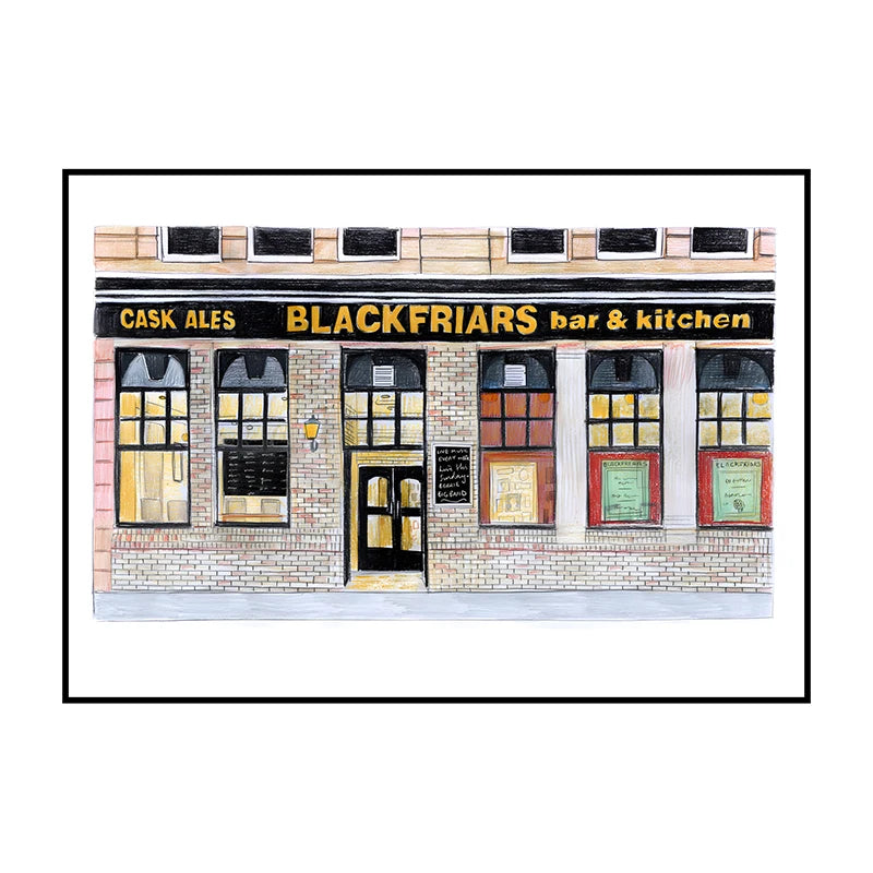 Glasgow Bookshops Wall Art Poster – Watercolor Illustrated Print