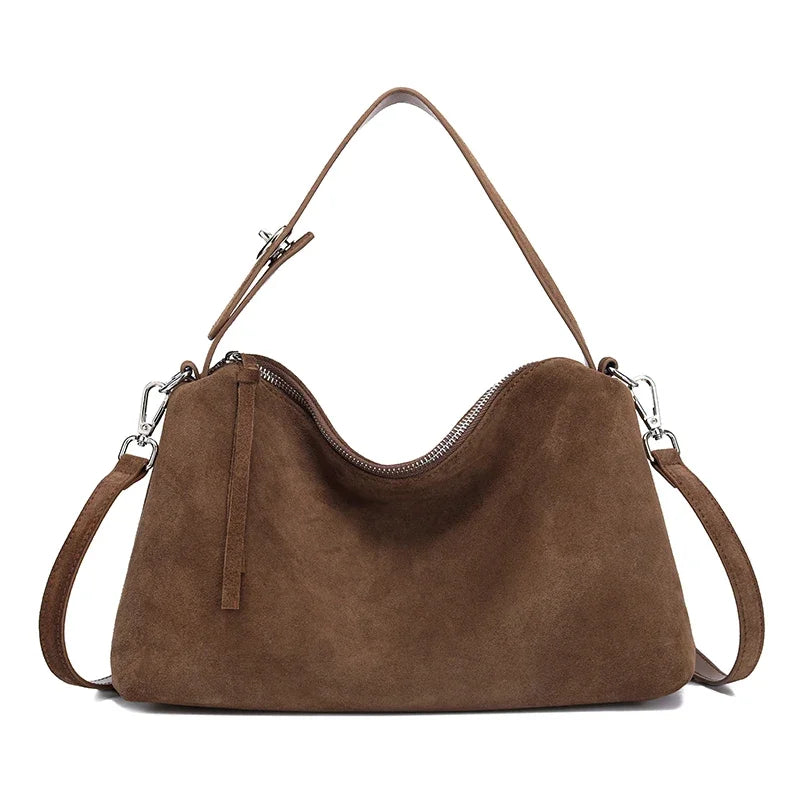 Women's Suede Cow Leather Shoulder Bags