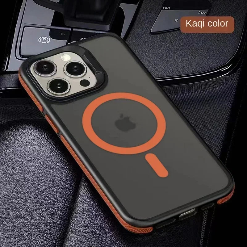 MagSafe Matte Translucent Armor iPhone Case – Shockproof, Multi-Model