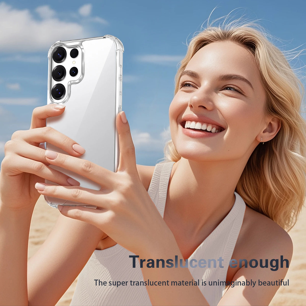 Transparente Anti-Yellowing Phone Cases Samsung S25 Ultta S24 S23 Plus S22 S21 S20 Fe A15 A16 A06