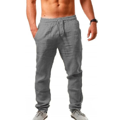 Men's Cotton Linen Pants – Breathable Streetwear Trousers S-3XL