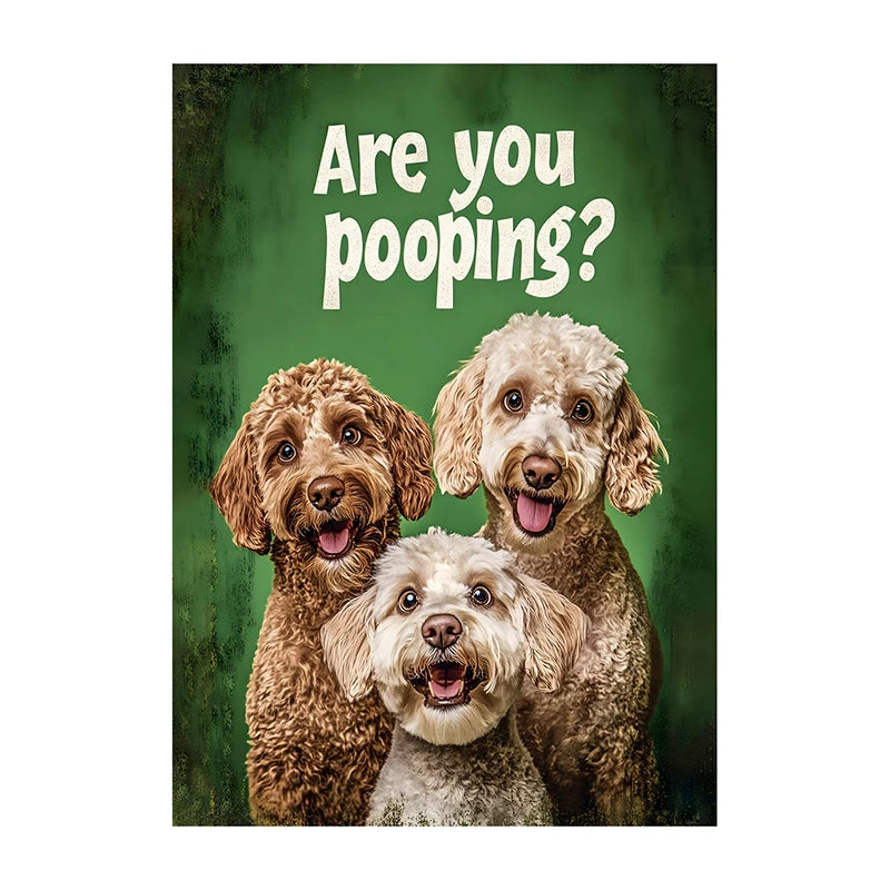 Funny Cow Poster – Are You Pooping? Farm Animal Bathroom Art